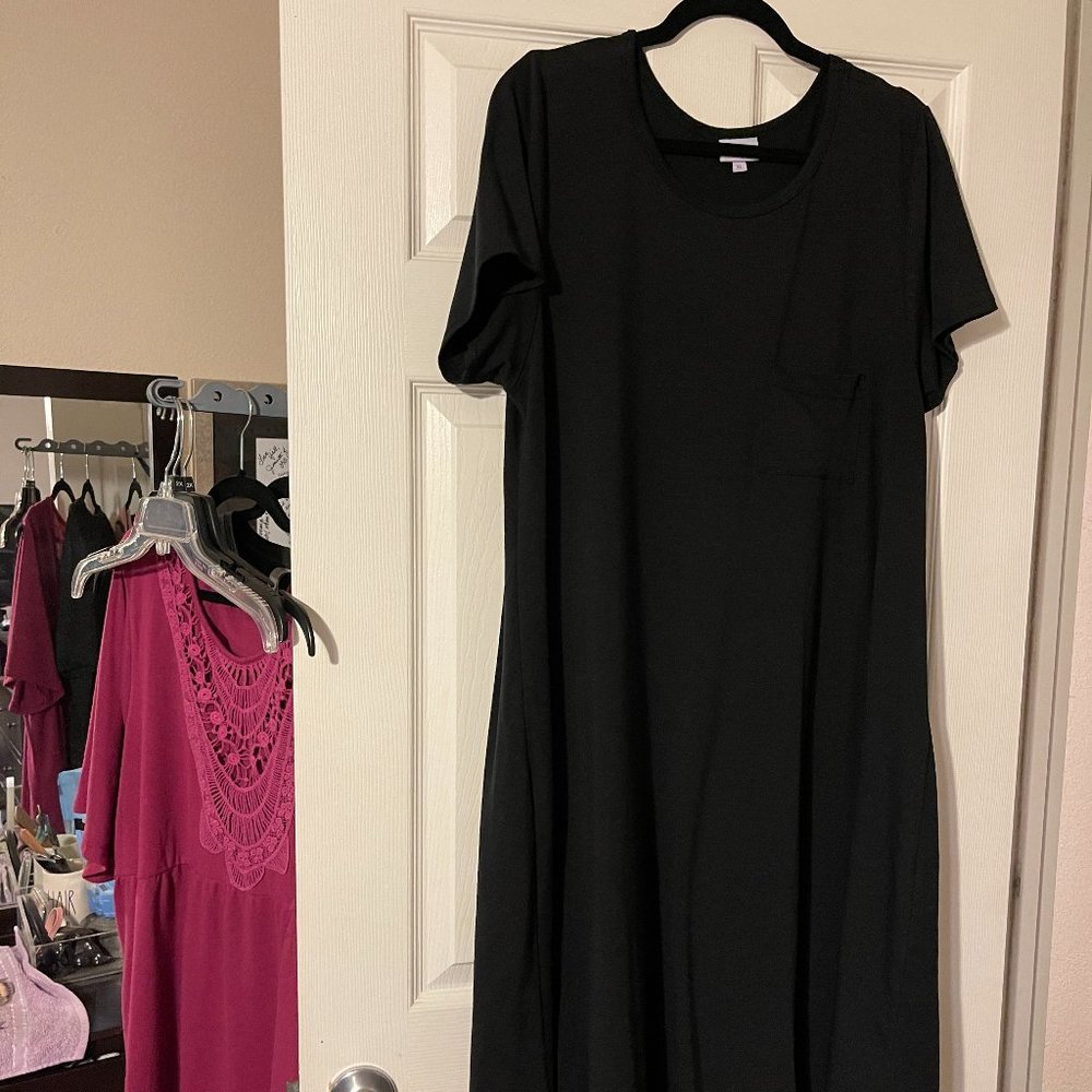 LuLaRoe Size XL Carly Dress - Solid Black
